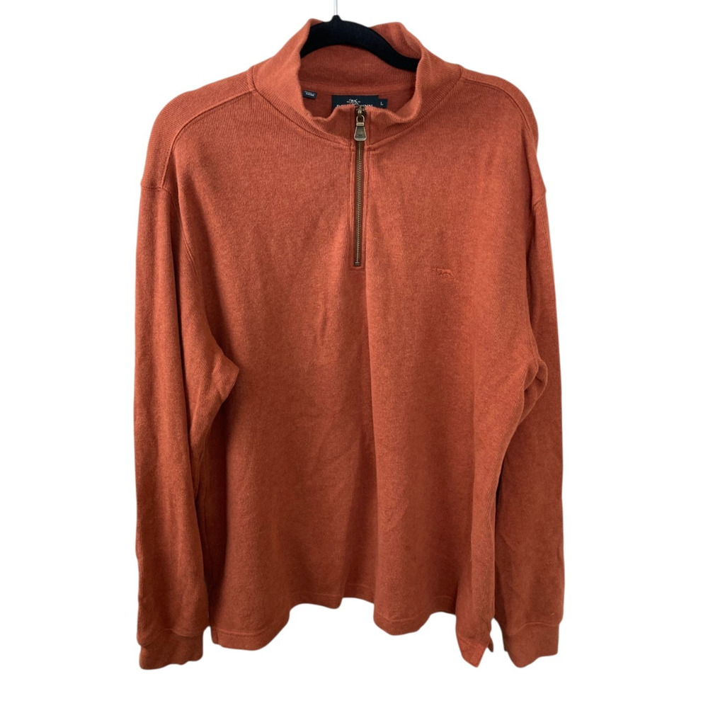 Rodd & Gunn Alton Ave 1/4 Zip Sweatshirt in Terracotta Size L Australian Cotton